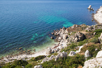 Image showing Rocky cliffs, the Black Sea coast