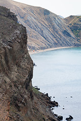 Image showing Camping on the beach