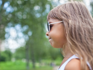 Image showing Little girl with sunglasses