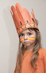 Image showing Little girl playing Indian