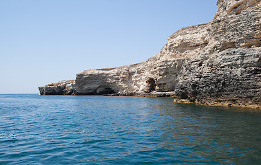 Image showing Sea caves in Tarhankut, Crimea, Ukraine