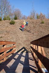 Image showing Family hiking