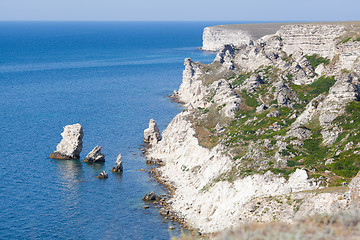 Image showing Rocky cliffs, the Black Sea coast