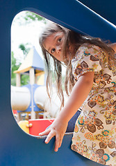 Image showing Little girl on playground