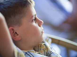 Image showing Pensive child