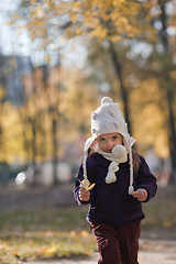 Image showing Portrait of little girl on a walk
