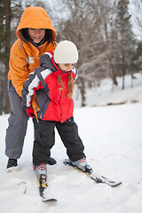 Image showing Ski lesson