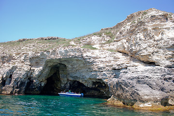 Image showing Boat in grotto