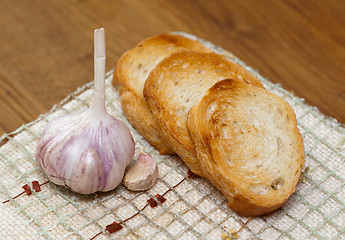 Image showing Garlic and garlic bread