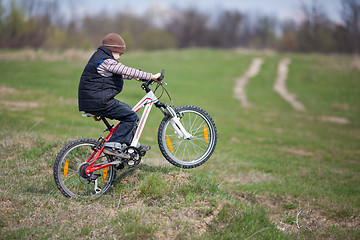 Image showing Countryside cycling