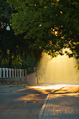 Image showing Street at sunrise