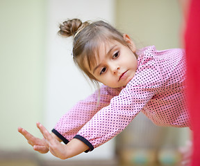 Image showing Little girl dancing