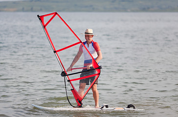 Image showing Windsurfing fun