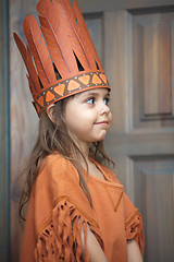 Image showing Little girl playing Indian