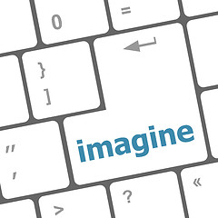 Image showing imagine word on computer pc keyboard key