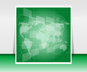 Image showing Flyer Design - Business cover with world map