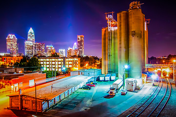 Image showing Charlotte City Skyline night scene