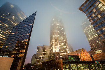 Image showing Charlotte City Skyline night scene