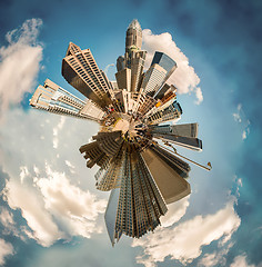 Image showing charlotte skyline mini planet