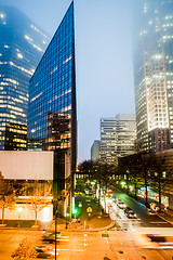 Image showing Charlotte City Skyline night scene