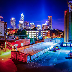 Image showing Charlotte City Skyline night scene