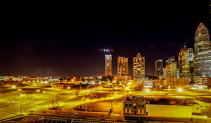 Image showing Charlotte City Skyline night scene