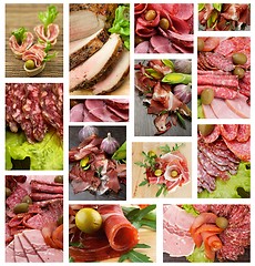 Image showing Meat and Sausages Collection