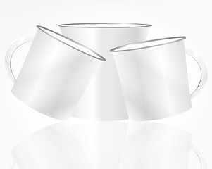 Image showing Blank mugs set