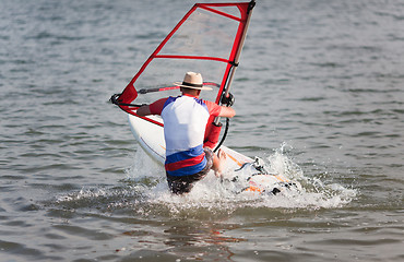 Image showing Windsurfing fun