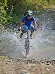 Image showing Making a splash