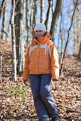 Image showing Cute woman in the forest