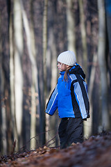 Image showing Cute little girl in the forest