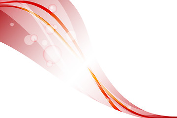 Image showing abstract red wave background