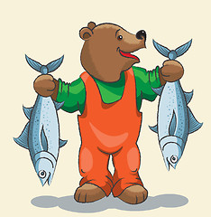Image showing Bear - fisherman