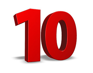 Image showing number ten