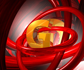 Image showing letter g in abstract space