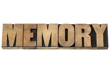 Image showing memory in wood type