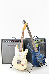 Image showing guitars and amplifiers