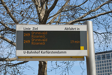 Image showing Bus Stop Sign in Berlin