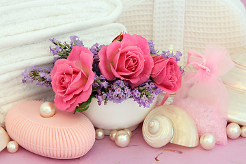 Image showing Rose Toiletries with Lavender