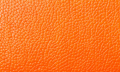 Image showing Orange Leather texture, backdrop