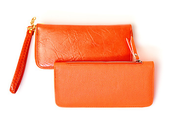 Image showing New Orange Leather Wallets