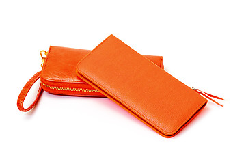 Image showing New Orange Leather Wallets