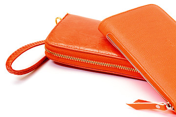 Image showing New Orange Leather Wallets