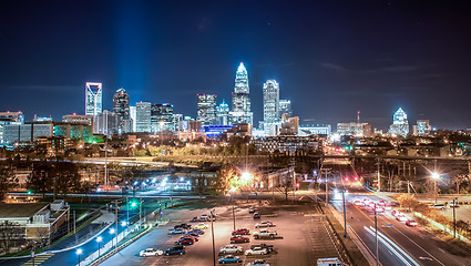 Image showing Charlotte City Skyline night scene