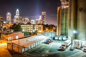 Image showing Charlotte City Skyline night scene