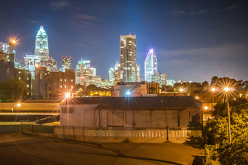 Image showing Charlotte City Skyline night scene