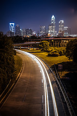 Image showing Charlotte City Skyline night scene