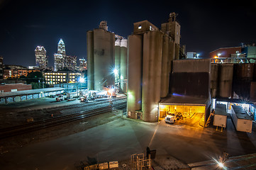 Image showing Charlotte City Skyline night scene