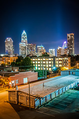 Image showing Charlotte City Skyline night scene